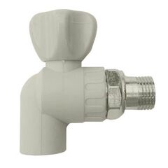 Полипропиленовый шаровый кран Berkeplastik угловой для радиаторов 25x3/4" -  - obigriv