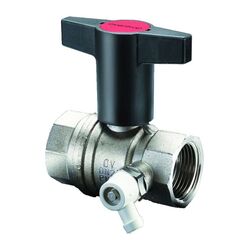 Кран шаровый Oventrop "Optibal" 3/4" вн.-вн. со штуцером для слива -  - obigriv