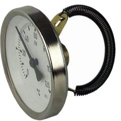 Термометр биметалический Afriso ATh F 63, 3/8"х1 1/2", Т 0&hellip;120&deg;C накладной пружинный -  - obigriv