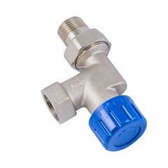 Термостатический радиаторный кран Schlosser никелированный аксиальный DN 15 GZ 1/2xGW1/2 -  - obigriv