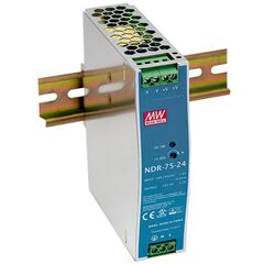 Блок питания Mean Well 75 Вт, 24 В, NDR-75-24, Комплектация: 75 Вт -  - obigriv