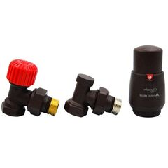 Термостатический радиаторный комплект Vario Term Elegant, угловой, матовый чёрный -  - obigriv