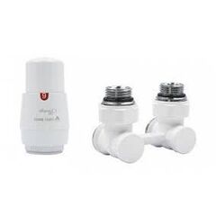 Термостатичний радіаторний комплект Vario Term Elegant, кутовий, білий -  - obigriv