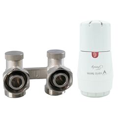 Термостатический радиаторный комплект Vario Term Standard, угловой, белый -  - obigriv