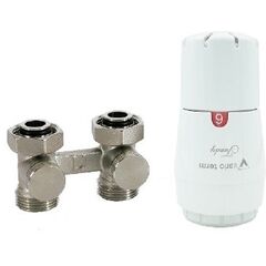 Термостатический радиаторный комплект Vario Term Standard, прямой, белый -  - obigriv