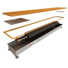 Внутрипольный конвектор Polvax KE.300.1000.90, Тип конвектора: Без вентилятора, Длина (мм): 1000, Глубина (мм): 90, Ширина (мм): 300 -  - obigriv