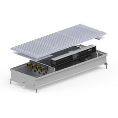 Внутрішньопідлоговий конвектор Carrera CV2.Inox.380.750.120, Тип конвектора: З вентилятором, Довжина (мм): 750, Глибина (мм): 120, Ширина (мм): 380, Колір: Сірий -  - obigriv