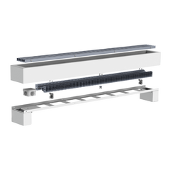 Напольный конвектор Carrera FRHE-1250 White с решеткой Сатин -  - obigriv