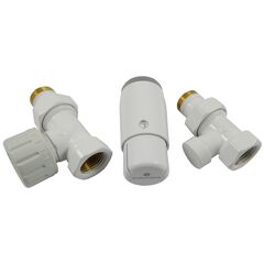 Комплект термостатический Schlosser standart mini, белый, прямой, Исполнение: Прямой, Цвет: Белый -  - obigriv