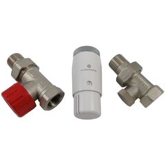 Комплект термостатический Schlosser standart mini, никелированный, прямой, Исполнение: Прямой, Цвет: Никелированный -  - obigriv