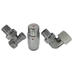 Комплект термостатический Schlosser standart mini, хром, осевой правый, Комплектация: Правая, Исполнение: Осевой, Цвет: Хром -  - obigriv