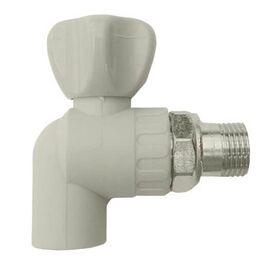 Полипропиленовый шаровый кран Berkeplastik угловой для радиаторов 25x3/4" -  - obigriv
