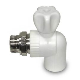 Полипротиленовый вентиль Berkeplastik угловой для радиаторов 20x1/2" -  - obigriv