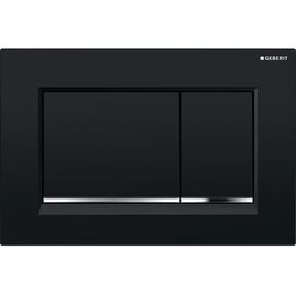 Смывная клавиша Geberit Sigma30, для двойного смыва: черные, глянцевый хром, Материал: Пластик, Тип установки: Инсталяция, Цвет: Чёрный-Хром глянцевый -  - obigriv