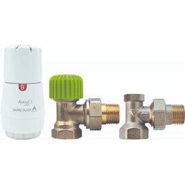 Термостатический радиаторный комплект Vario Term Econ Trendy, угловой -  - obigriv