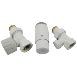 Комплект термостатический Schlosser standart mini, белый, прямой, Исполнение: Прямой, Цвет: Белый -  - obigriv