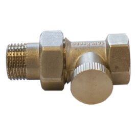 Ручной радиаторный кран Schlosser никелированный прямой DN 15 GZ 1/2xGW1/2 -  - obigriv