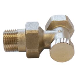 Ручной радиаторный кран Schlosser никелированный угловой DN 15 GZ 1/2xGW1/2 -  - obigriv