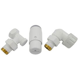 Комплект термостатический Schlosser standart mini, белый, осевой левый, Комплектация: Левая, Исполнение: Осевой, Цвет: Белый -  - obigriv