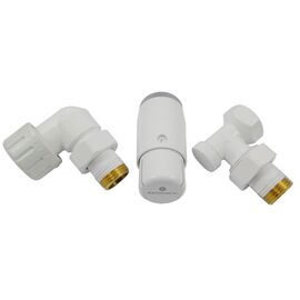 Комплект термостатический Schlosser standart mini, белый, осевой правый, Комплектация: Правая, Исполнение: Осевой, Цвет: Белый -  - obigriv