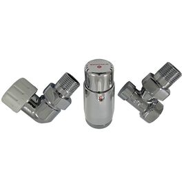 Комплект термостатический Schlosser standart mini, хром, осевой левый, Комплектация: Левая, Исполнение: Осевой, Цвет: Хром -  - obigriv