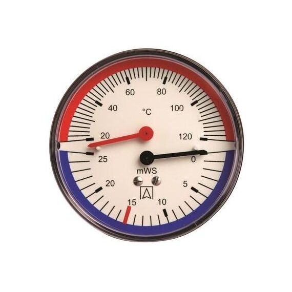 Термоманометр аксіальний TH Afriso 20-120°C,80мм,0-60 м вод. ст.,1/2" -  - obigriv