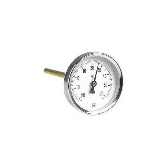 Термометр биметалический Afriso 80 мм, шток 100 мм, T 0…160°C, соед. 1/2" металлический -  - obigriv