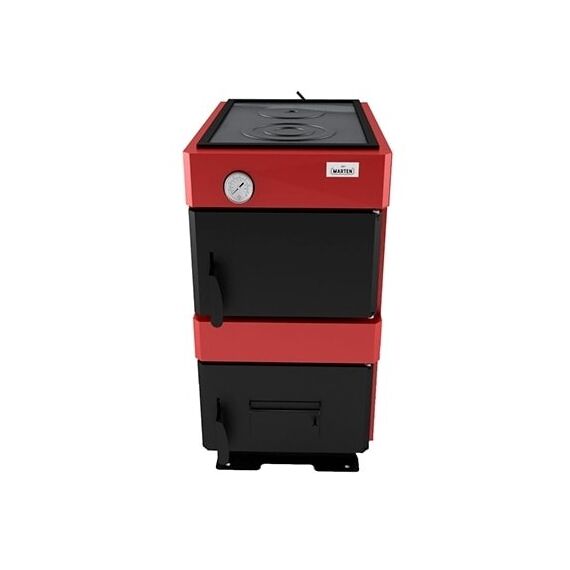 Классический твердотопливный котел с плитой Marten Base 17v кВт, Комплектация: С плитой, Тепловая мощность (кВт): 17 -  - obigriv