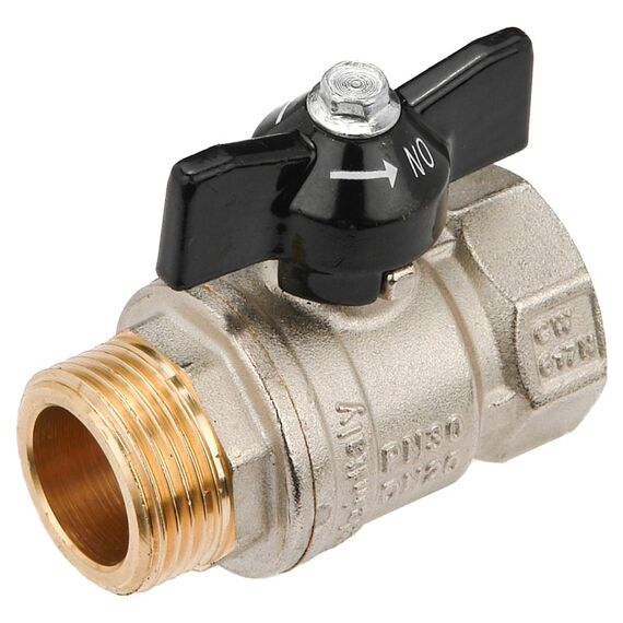 Кран кульовий General Fittings 1/2 "ВН Standart, метелик -  - obigriv