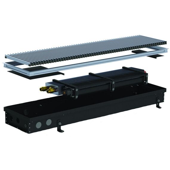 Внутрипольный конвектор Carrera CV (Black) 280.1750.120 + вент. DC 24V -  - obigriv