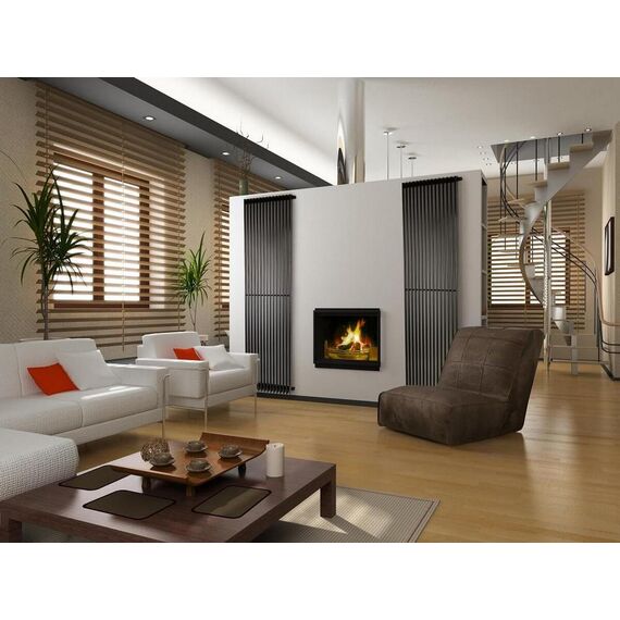 Трубчастий радіатор Betatherm Metrum BM6 2180-30 1800x255x146mm (чорний-матовий, підк №66) - зображення [image_num] - obigriv