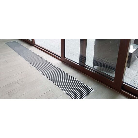 Внутрішньопідлоговий конвектор Polvax KV.230.1000.65, Тип конвектора: З вентилятором, Довжина (мм): 1000, Глибина (мм): 65, Ширина (мм): 230 - зображення [image_num] - obigriv