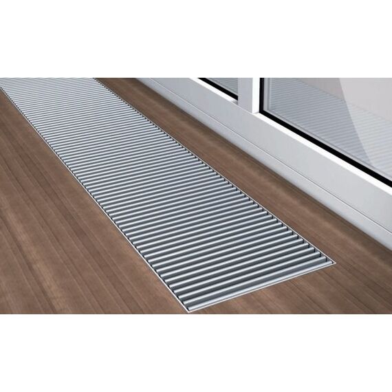 Внутрішньопідлоговий конвектор Carrera C2.Inox.380.750.120, Тип конвектора: Без вентилятора, Довжина (мм): 750, Глибина (мм): 120, Ширина (мм): 380, Колір: Сірий - зображення [image_num] - obigriv