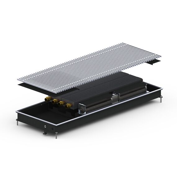 Внутрипольный конвектор Carrera MV2.Black.380.750.65, Тип конвектора: С вентилятором, Длина (мм): 750, Глубина (мм): 65, Ширина (мм): 380, Цвет: Чёрный -  - obigriv