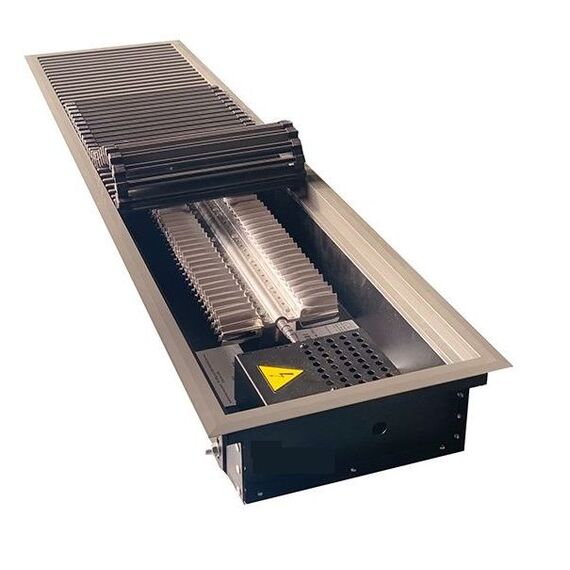 Внутрипольный конвектор Carrera SEV (Inox) 250.1000.90 Electro 220 + вент. DC 24V - изображение [image_num] - obigriv