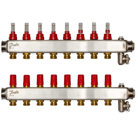 Коллектор Danfoss SSM-3F с расходомерами 8+8 -  - obigriv
