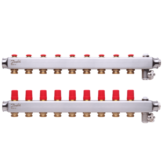 Колектор Danfoss SSM-3F з термоклапанами 9+9 -  - obigriv