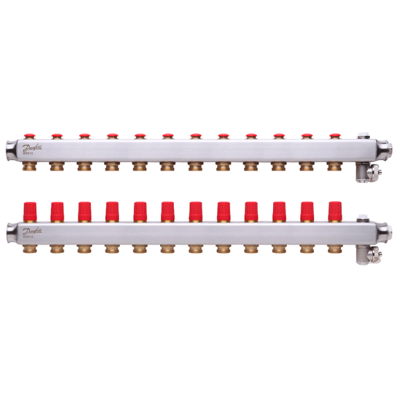 Коллектор Danfoss SSM-3F с термоклапанами 12+12 -  - obigriv