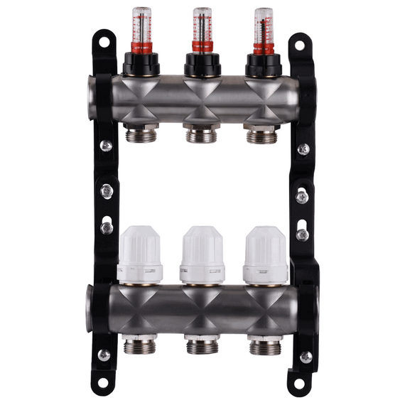 Коллектор ECO Technology с расходомерами 001N 1″ x3 -  - obigriv