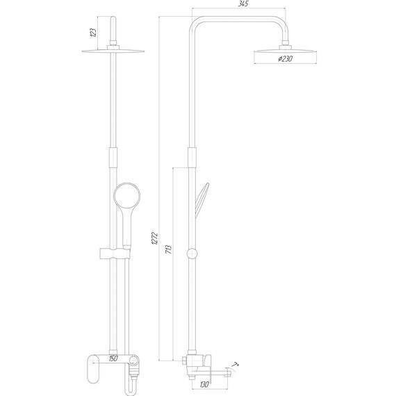 Душевая система TOPAZ BARTS TB 07102-H36 - изображение [image_num] - obigriv