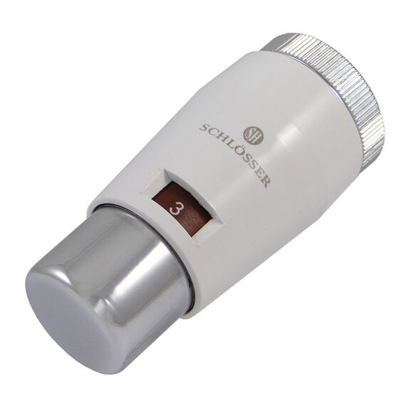 Термостатическая головка Schlosser MINI белая-хром M30X1,5 -  - obigriv