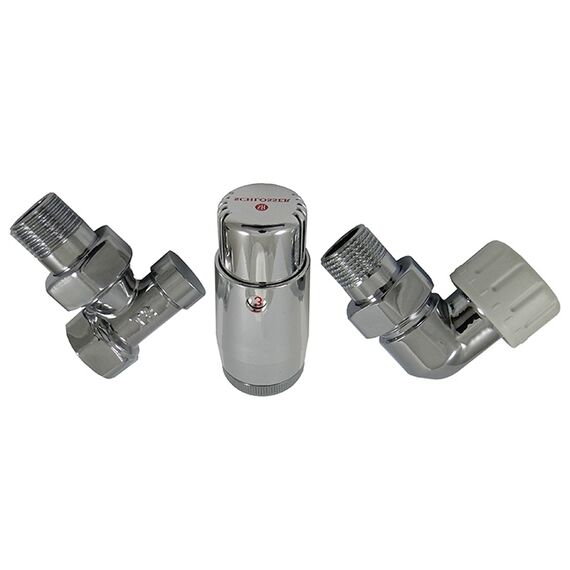 Комплект термостатический Schlosser standart mini, хром, осевой правый, Комплектация: Правая, Исполнение: Осевой, Цвет: Хром -  - obigriv