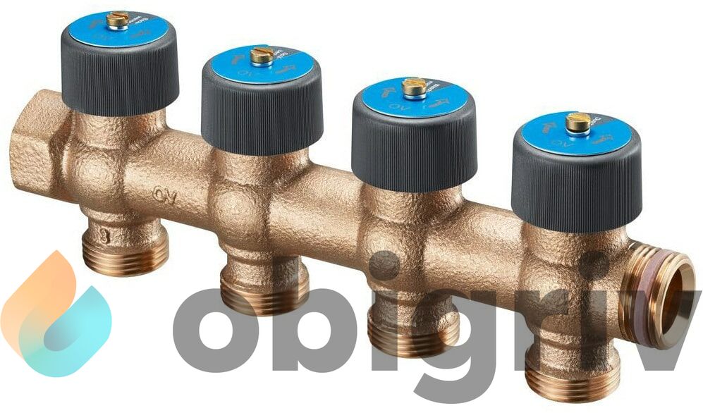 ? КОЛЛЕКТОР ВЕНТИЛЬНЫЙ OVENTROP MULTIDIS R 4 ВЫХОДА, 3/4\" 4200554 ...