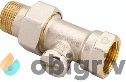 ⏩ ЗАПОРНЫЙ РАДИАТОРНЫЙ КРАН DANFOSS RLV-S-20 ПРЯМОЙ 003L0126 (Данфос ...